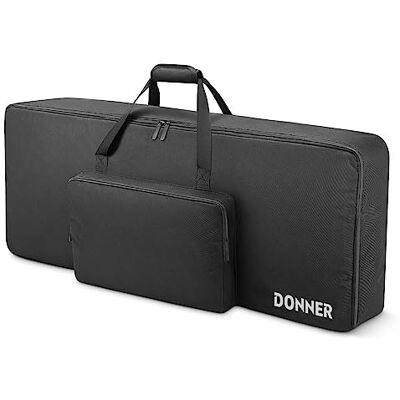 Donner Funda para Teclado de 61 Teclas, Bolsa de Teclado eléctrico, 101,6 x 40,6 x 15,2 cm, Impermeable 600D Nailon Oxford Negro Acolchado de Espuma de 10 mm Donner Funda para Teclado de 61 Teclas, Bolsa de Teclado eléctrico, 101,6 x 40,6 x 15,2 cm, Impermeable 600D Nailon Oxford Negro Acolchado de Espuma de 10 mm