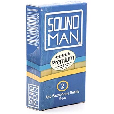 soundman 10 Cañas de Lengüeta para Saxofón Alto (Dureza: 2,0) soundman 10 Cañas de Lengüeta para Saxofón Alto (Dureza: 2,0)