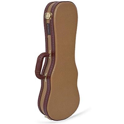 Crossrock Hardshell Vintage Tweed, 5 cuerdas Deluxe madera duro caso para Ukelele soprano, vinilo, madera () Crossrock Hardshell Vintage Tweed, 5 cuerdas Deluxe madera duro caso para Ukelele soprano, vinilo, madera ()