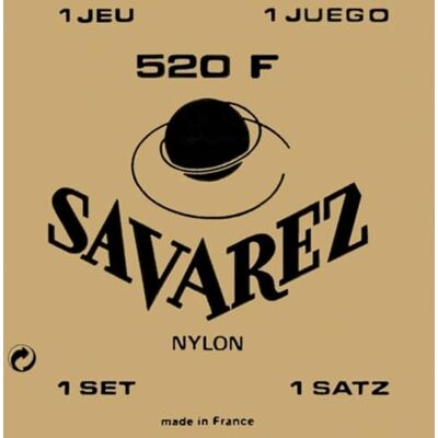Savarez Cuerdas para guitarra clásica, juego Traditional Concert 520F Tensión Normal, nylon liso, cuerdas de bajo y G3 plateadas, tarjeta roja, Made in Europa Savarez Cuerdas para guitarra clásica, juego Traditional Concert 520F Tensión Normal, nylon liso, cuerdas de bajo y G3 plateadas, tarjeta roja, Made in Europa