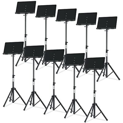 Classic Cantabile OST-350 Atril 2 en 1 Set de 10, Atril de orquesta Repisa desmontable, También usable como atril de mesa, Posicionable a baja altura, Abrazadera de inclinación extra fuerte Classic Cantabile OST-350 Atril 2 en 1 Set de 10, Atril de orquesta Repisa desmontable, También usable como atril de mesa, Posicionable a baja altura, Abrazadera de inclinación extra fuerte