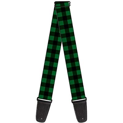 Buckle-Down Correa para guitarra – Buffalo Plaid negro/verde – 2" de ancho – 29-54" de longitud Buckle-Down Correa para guitarra – Buffalo Plaid negro/verde – 2" de ancho – 29-54" de longitud