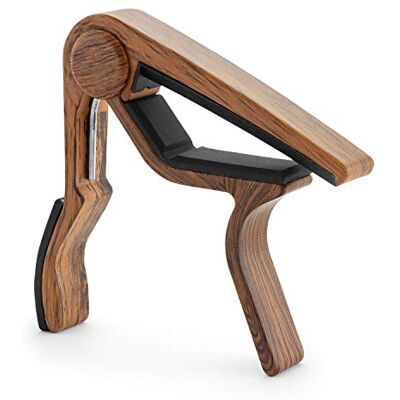 Tiger Capo para Ukelele, Ligero, Acabado Efecto Madera Tiger Capo para Ukelele, Ligero, Acabado Efecto Madera