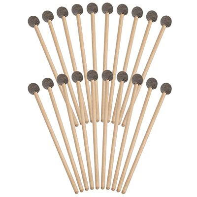 Classic Cantabile MG2218F Baquetas Para Glockenspiel 10 Pares Cabeza Redonda De Fieltro, Mango De Arce, Longitud Total: 22 cm, Diámetro De La Cabeza: 18 mm, Diámetro Del Mango: 6 mm Classic Cantabile MG2218F Baquetas Para Glockenspiel 10 Pares Cabeza Redonda De Fieltro, Mango De Arce, Longitud Total: 22 cm, Diámetro De La Cabeza: 18 mm, Diámetro Del Mango: 6 mm