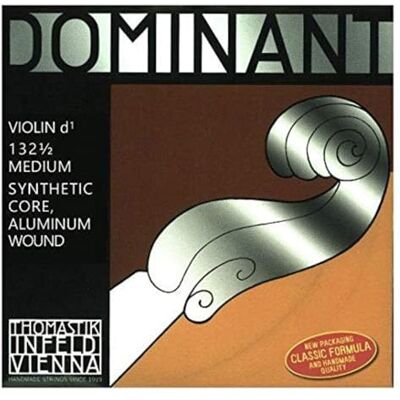 Thomastik-Infeld Dominant cuerda de violín Re 1/2 – cuerda individual (132 1/2), núcleo sintético, entorchado de aluminio, tensión media Thomastik-Infeld Dominant cuerda de violín Re 1/2 – cuerda individual (132 1/2), núcleo sintético, entorchado de aluminio, tensión media