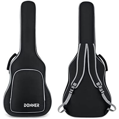 Donner Funda Guitarra acústica Acolchada de 8mm, Bolsa Guitarra acústica con Nailon Oxford 600D Resistente al Agua Interior no Tejido y Dos Bolsillos Donner Funda Guitarra acústica Acolchada de 8mm, Bolsa Guitarra acústica con Nailon Oxford 600D Resistente al Agua Interior no Tejido y Dos Bolsillos