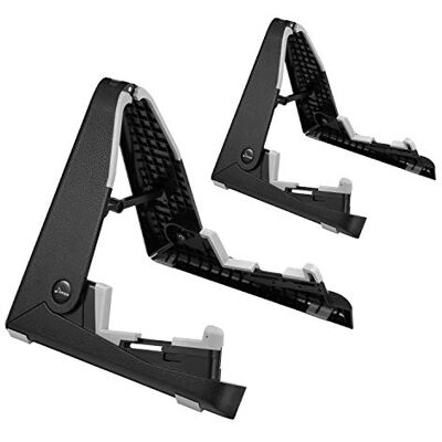 Donner Soporte de Guitarra Ligero Plegable para Ukelele Bajo, Soporte de Suelo para Guitarra Acústicas/Eléctricas/Clásicas Ajustable, Doble Plegado con Almohadillas de Silicona, 2 unidades (DS-2) Donner Soporte de Guitarra Ligero Plegable para Ukelele Bajo, Soporte de Suelo para Guitarra Acústicas/Eléctricas/Clásicas Ajustable, Doble Plegado con Almohadillas de Silicona, 2 unidades (DS-2)