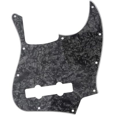 Musiclily Pro 5 Cuerdas 10 Agujeros Estilo Contemporáneo J Bass Pickguard Golpeador para Bajo Fender Jazz Bass Mexican,4 capas Black Pearl Musiclily Pro 5 Cuerdas 10 Agujeros Estilo Contemporáneo J Bass Pickguard Golpeador para Bajo Fender Jazz Bass Mexican,4 capas Black Pearl