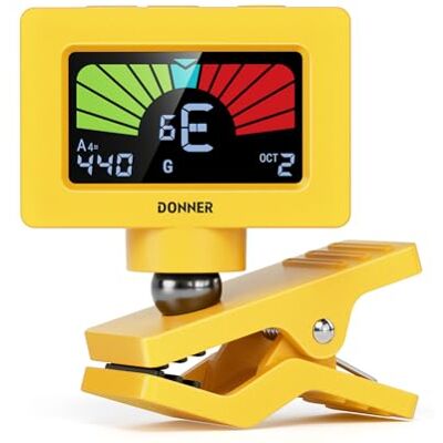 Donner Afinador de Guitarra Afinador Magnético de Guitarra con Pantalla LCD a Color para Guitarra Acústica/Eléctrica Ukelele Bajo Violín Banjo Afinación DT-10 Amarillo Donner Afinador de Guitarra Afinador Magnético de Guitarra con Pantalla LCD a Color para Guitarra Acústica/Eléctrica Ukelele Bajo Violín Banjo Afinación DT-10 Amarillo