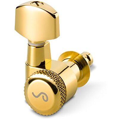 Schaller Juego de 6 cabezales de bloqueo M6 para guitarra eléctrica, color dorado, 6 L, metal pequeño, 19,5 mm Schaller Juego de 6 cabezales de bloqueo M6 para guitarra eléctrica, color dorado, 6 L, metal pequeño, 19,5 mm