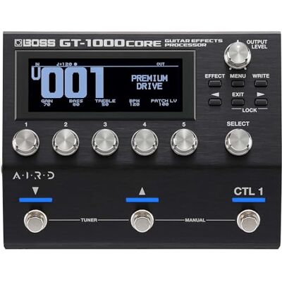Boss Procesador de efectos de guitarra compacto Amplis de guitarra ultraversátiles creados con AIRD Efectos integrados prémium Boss Procesador de efectos de guitarra compacto Amplis de guitarra ultraversátiles creados con AIRD Efectos integrados prémium