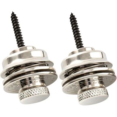 Musiclily Pro Heavy Duty Bloqueo de Correas Strap Locks para Guitarra Eléctrica Fender Strat/Tele o Bajo, Níquel (Set de 2) Musiclily Pro Heavy Duty Bloqueo de Correas Strap Locks para Guitarra Eléctrica Fender Strat/Tele o Bajo, Níquel (Set de 2)