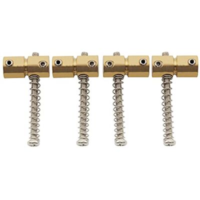 Musiclily Pro 19mm Selletas Puente de Latón Bajo Color Bruto 4 Piezas para Puente de 4 Cuerdas Precision Bass/ Jazz Bass Musiclily Pro 19mm Selletas Puente de Latón Bajo Color Bruto 4 Piezas para Puente de 4 Cuerdas Precision Bass/ Jazz Bass