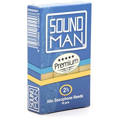 soundman 10 Cañas de Lengüeta para Saxofón Alto (Dureza: 2,5) soundman 10 Cañas de Lengüeta para Saxofón Alto (Dureza: 2,5)
