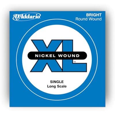 D'Addario Nickel Wound Bass Guitar Single String, Long Scale, .052 D'Addario Nickel Wound Bass Guitar Single String, Long Scale, .052