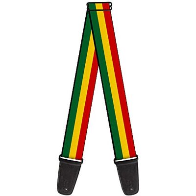 Buckle-Down BD nailon correa para guitarra – Rasta Reggae diseño de cabeza de león Buckle-Down BD nailon correa para guitarra – Rasta Reggae diseño de cabeza de león