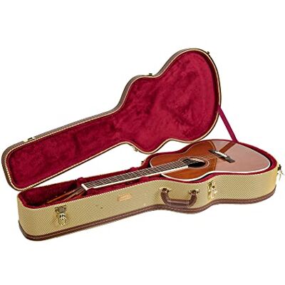 Crossrock Funda – Funda rígida de madera para guitarra – Se adapta a guitarras acústicas clásicas de nailon 000/OM de 12 flts – Pestillos de acero inoxidable, forro de esponja, patas de metal, espacio Crossrock Funda – Funda rígida de madera para guitarra – Se adapta a guitarras acústicas clásicas de nailon 000/OM de 12 flts – Pestillos de acero inoxidable, forro de esponja, patas de metal, espacio