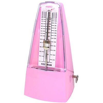 keepdrum GMPL PK Metrónomo mecánico con campana, color rosa keepdrum GMPL PK Metrónomo mecánico con campana, color rosa