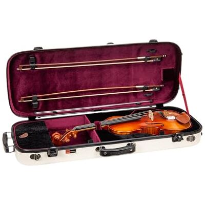 Crossrock Estuche de violín de Fibra de Vidrio con Forma para tamaño 4/4 Cerradura TSA, Correas de Mochila, Manta de Terciopelo, Almacenamiento Integrado Crossrock Estuche de violín de Fibra de Vidrio con Forma para tamaño 4/4 Cerradura TSA, Correas de Mochila, Manta de Terciopelo, Almacenamiento Integrado