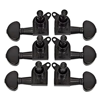 gear4music Cabezales de afinación para guitarra eléctrica 3 A Side Kidney Keys Negro Clavijeros de Repuesto para Guitarra Eléctrica, Ángulo de Tornillo 45 Grados, Acabado Negro, Tornillos Incluidos gear4music Cabezales de afinación para guitarra eléctrica 3 A Side Kidney Keys Negro Clavijeros de Repuesto para Guitarra Eléctrica, Ángulo de Tornillo 45 Grados, Acabado Negro, Tornillos Incluidos