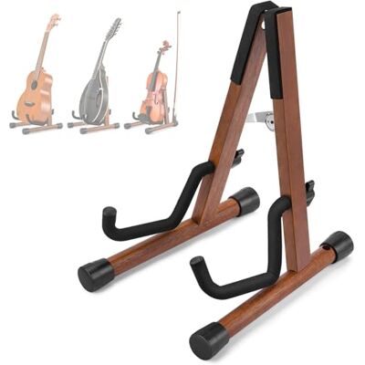 Donner Soporte para ukelele de madera, Soporte para guitarra para violín, guitarra Hush, mandolina, ukelele, banjo, Soporte de plegable con marco en A para instrumentos musicales Donner Soporte para ukelele de madera, Soporte para guitarra para violín, guitarra Hush, mandolina, ukelele, banjo, Soporte de plegable con marco en A para instrumentos musicales