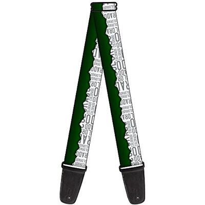 Buckle-Down GS-W35504 Colorado Correa para guitarra, Colorado Mountains Green/White/Gray Text Buckle-Down GS-W35504 Colorado Correa para guitarra, Colorado Mountains Green/White/Gray Text