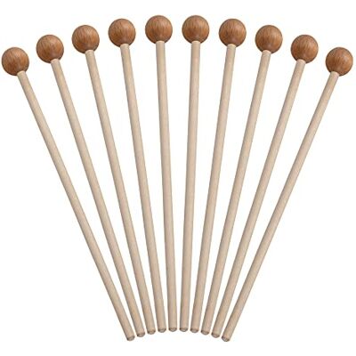 Classic Cantabile MG2218W Baquetas para Glockenspiel 5 Pares, Mango de arce Cabeza redonda de madera de haya, Longitud total: 22 cm, Diámetro de la cabeza: 18 mm, Diámetro del mango: 6 mm Classic Cantabile MG2218W Baquetas para Glockenspiel 5 Pares, Mango de arce Cabeza redonda de madera de haya, Longitud total: 22 cm, Diámetro de la cabeza: 18 mm, Diámetro del mango: 6 mm