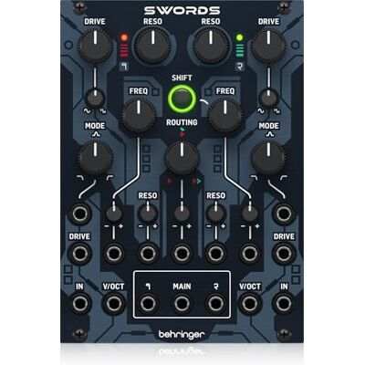Behringer SWORDS Filtro Multimodo Analógico Dual para Sintetizadores Eurorack, Filtros Paso-Bajo, Paso-Alto, Paso-Banda y Notch para Modelado de Sonido Behringer SWORDS Filtro Multimodo Analógico Dual para Sintetizadores Eurorack, Filtros Paso-Bajo, Paso-Alto, Paso-Banda y Notch para Modelado de Sonido