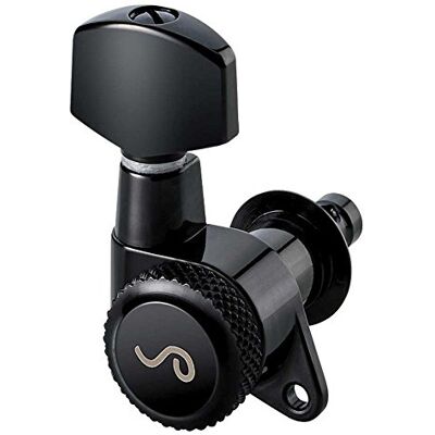 Schaller Juego de 6 clavijas M6 135 para guitarra eléctrica de cromo negro, 6 L, metal pequeño de 19,5 mm de Lock Post Schaller Juego de 6 clavijas M6 135 para guitarra eléctrica de cromo negro, 6 L, metal pequeño de 19,5 mm de Lock Post