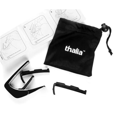 Thalia Cejilla Premium Series con acabado cromado negro y inserto vintage de nacarado Thalia Cejilla Premium Series con acabado cromado negro y inserto vintage de nacarado
