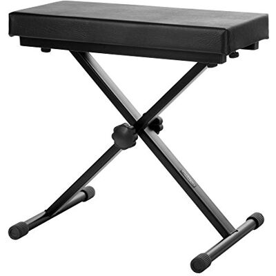 Classic Cantabile Keyboardbank Deluxe, Banqueta Deluxe para Teclado o Piano Superficie de asiento extra ancha, Acolchado cómodo de espuma de 5 cm de grosor, Altura ajustable de 47 a 56, 5 cm, Peso: 5 Classic Cantabile Keyboardbank Deluxe, Banqueta Deluxe para Teclado o Piano Superficie de asiento extra ancha, Acolchado cómodo de espuma de 5 cm de grosor, Altura ajustable de 47 a 56, 5 cm, Peso: 5