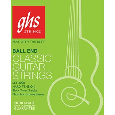 GHS Strings GHS Ball End Regular Classics (Black Tynex-Nylon/Phosphor Bronze) high GHS Strings GHS Ball End Regular Classics (Black Tynex-Nylon/Phosphor Bronze) high