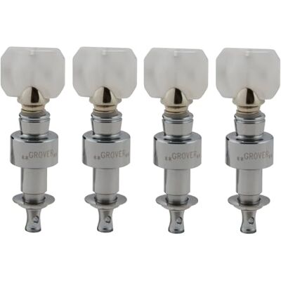Grover Geared Banjo pinzas 120 C cromo máquinas, juego de 4 Grover Geared Banjo pinzas 120 C cromo máquinas, juego de 4