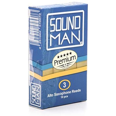 soundman 10 Cañas de Lengüeta para Saxofón Alto (Dureza: 3,0) soundman 10 Cañas de Lengüeta para Saxofón Alto (Dureza: 3,0)
