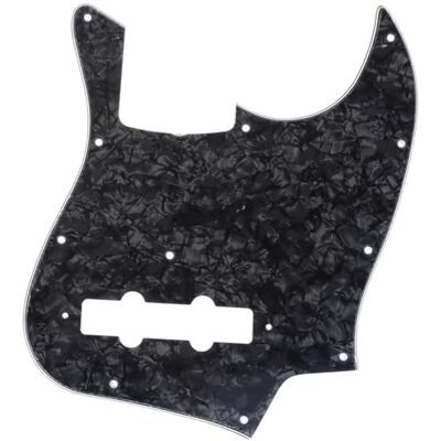 Musiclily Pro 11 Agujeros Pickguard de Bajo Estilo J Golpeador para JPN Fender Japan de 4 Cuerdas,4 capas Black Pearl Musiclily Pro 11 Agujeros Pickguard de Bajo Estilo J Golpeador para JPN Fender Japan de 4 Cuerdas,4 capas Black Pearl