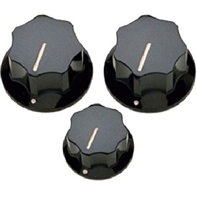 Allparts "J-Bass Button Set" repuesto y piezas pequeñas para guitarra eléctrica, color negro Allparts "J-Bass Button Set" repuesto y piezas pequeñas para guitarra eléctrica, color negro