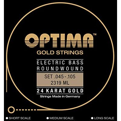 Optima Electric Bass Strings Gold Strings Round Wound Set 4-string med-light 2319ML Optima Electric Bass Strings Gold Strings Round Wound Set 4-string med-light 2319ML