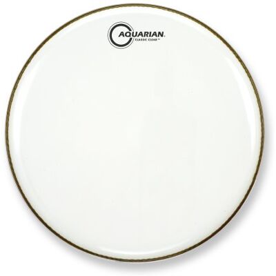 Aquarian CC14W Classic Clear Series Drumhead 14 inch White Gloss Resonant Aquarian CC14W Classic Clear Series Drumhead 14 inch White Gloss Resonant