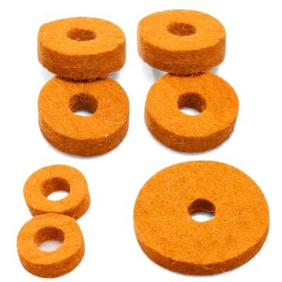 Dixon PAWS-ORPK1-HP Paquete de fieltro para platillos de lana naranja Dixon PAWS-ORPK1-HP Paquete de fieltro para platillos de lana naranja