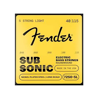 Fender 5-String Super Bass 7250-5L Nickel-Plated Steel Long Scale Bass Strings Fender 5-String Super Bass 7250-5L Nickel-Plated Steel Long Scale Bass Strings