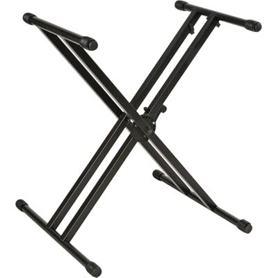 QUIK LOK QL / 746 Doble Braced Doble soporte de Nivel Keyboard Negro QUIK LOK QL / 746 Doble Braced Doble soporte de Nivel Keyboard Negro
