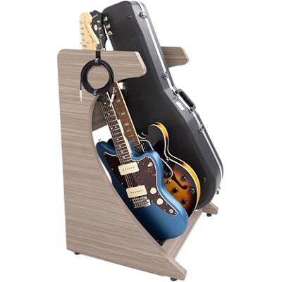 Gator Frameworks Soporte combinado Rack Elite Series para 3-4 guitarras y otros instrumentos, acabado gris madera desgastada, soporte para guitarra eléctrica () Gator Frameworks Soporte combinado Rack Elite Series para 3-4 guitarras y otros instrumentos, acabado gris madera desgastada, soporte para guitarra eléctrica ()