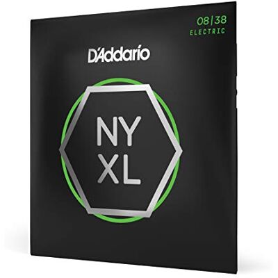 D'Addario Cuerdas Guitarra Electrica Cuerdas de Guitarra Cuerdas para Guitarra Eléctrica Nickel Wound, Extra Super Light, 8-38 D'Addario Cuerdas Guitarra Electrica Cuerdas de Guitarra Cuerdas para Guitarra Eléctrica Nickel Wound, Extra Super Light, 8-38