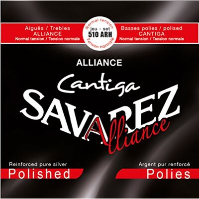 Savarez Cuerdas para guitarra clásica Alliance Cantiga, pulidas, tensión normal, rojo, 510ARH Savarez Cuerdas para guitarra clásica Alliance Cantiga, pulidas, tensión normal, rojo, 510ARH