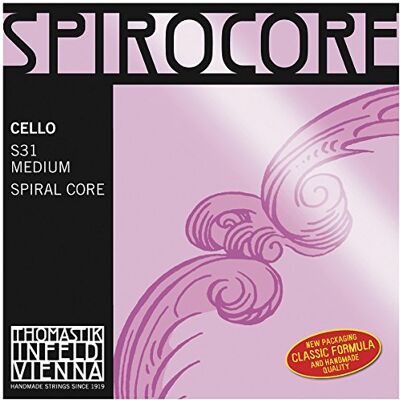 Thomastik-Infeld Thomastik Cuerda para Violonchelo 4/4 Spirocore cuerda La núcleo flexible en espiral, entorchado cromo, medio Thomastik-Infeld Thomastik Cuerda para Violonchelo 4/4 Spirocore cuerda La núcleo flexible en espiral, entorchado cromo, medio