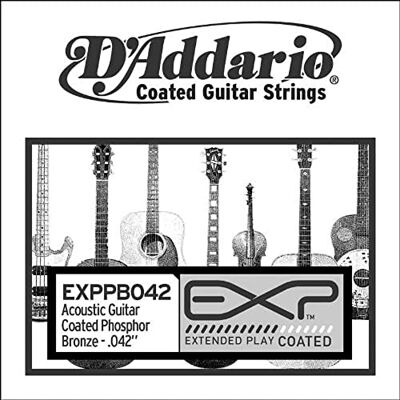 D'Addario EXP, cuerda individual recubierta de bronce fosforado, .042 D'Addario EXP, cuerda individual recubierta de bronce fosforado, .042