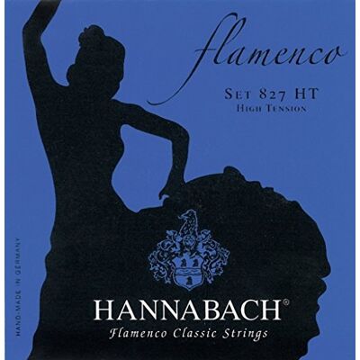 Hannabach Cuerdas para guitarra clásica Flamenco serie 827 High Tension juego de 3 bajos Made in Germany 8277HT Hannabach Cuerdas para guitarra clásica Flamenco serie 827 High Tension juego de 3 bajos Made in Germany 8277HT