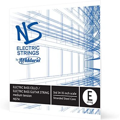 D'Addario NS Electric 4/4 Scale Medium Tension Single E String for Bass/Cello D'Addario NS Electric 4/4 Scale Medium Tension Single E String for Bass/Cello