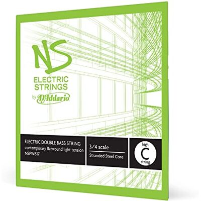 D'Addario NS Electric 3/4 Scale Medium Tension Single High C String for Contemporary Bass D'Addario NS Electric 3/4 Scale Medium Tension Single High C String for Contemporary Bass