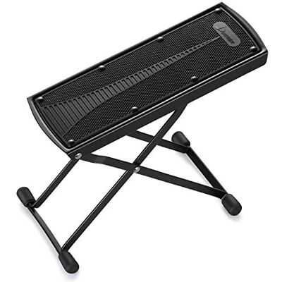 Donner Banquillo Reposapiés para Guitarra con Acolchado de Goma Antideslizante, Soporte Ajustable de Metal Plegable, Súper Resistente, Color Negro Donner Banquillo Reposapiés para Guitarra con Acolchado de Goma Antideslizante, Soporte Ajustable de Metal Plegable, Súper Resistente, Color Negro